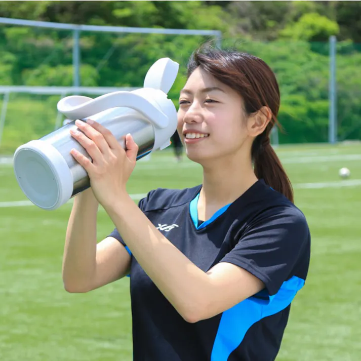 アイリスオーヤマ ステンレスケータイボトル スポーツジャグ SJ-2000 アイボリー 水筒 スポーツ マグボトル 4967576416139【別送品】