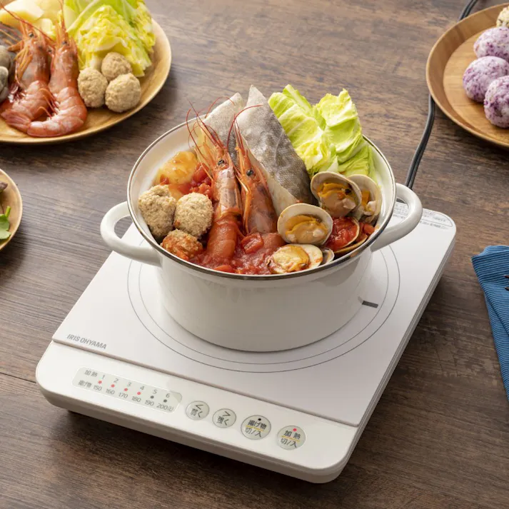 アイリスオーヤマ IHコンロ 1400W IHK-T35-W ホワイト 保温 調理 IH調理器 4967576422208【別送品】