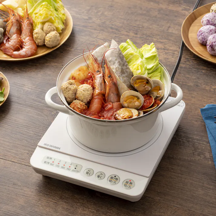 アイリスオーヤマ IHコンロ 1000W IHK-T36-W ホワイト 保温 調理 IH調理器 4967576423717【別送品】