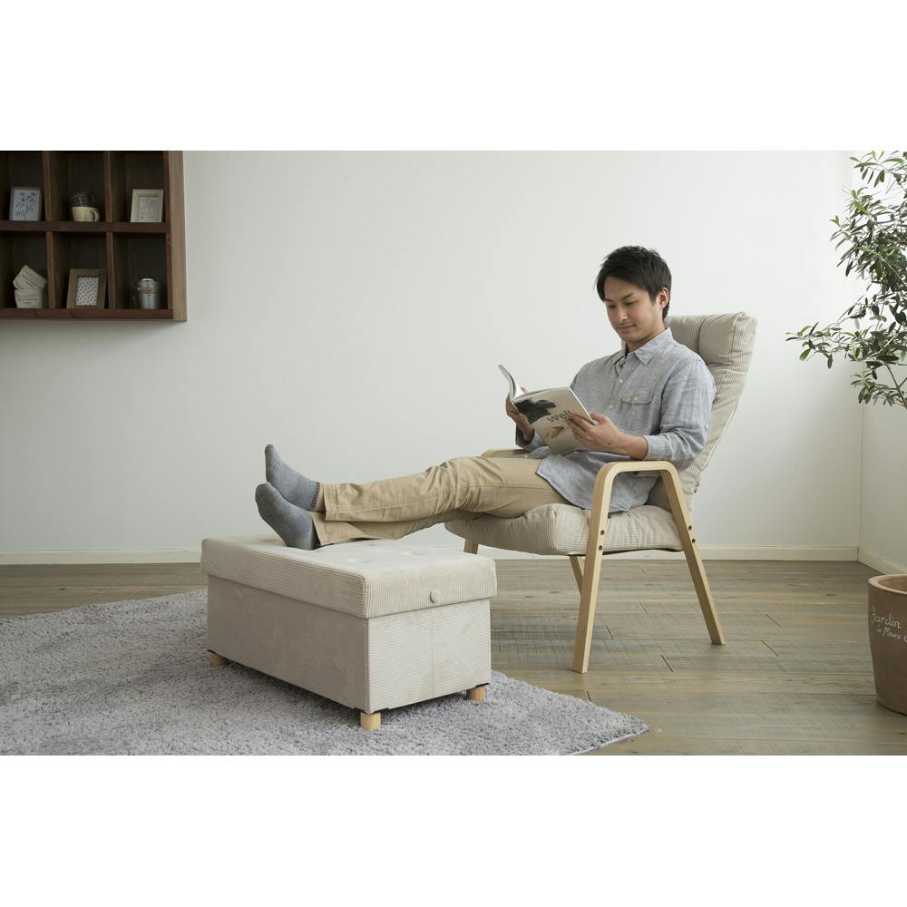 木製アームチェア ベージュクッション ウッドアームチェア｜ウッドアームチェア｜座椅子・チェア・クッション