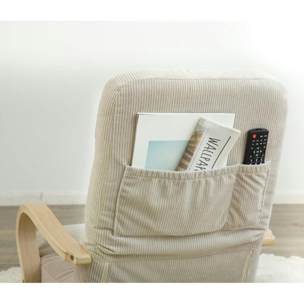 アイリスオーヤマ ウッドアームチェア 回転タイプ WAC-K ベージュ