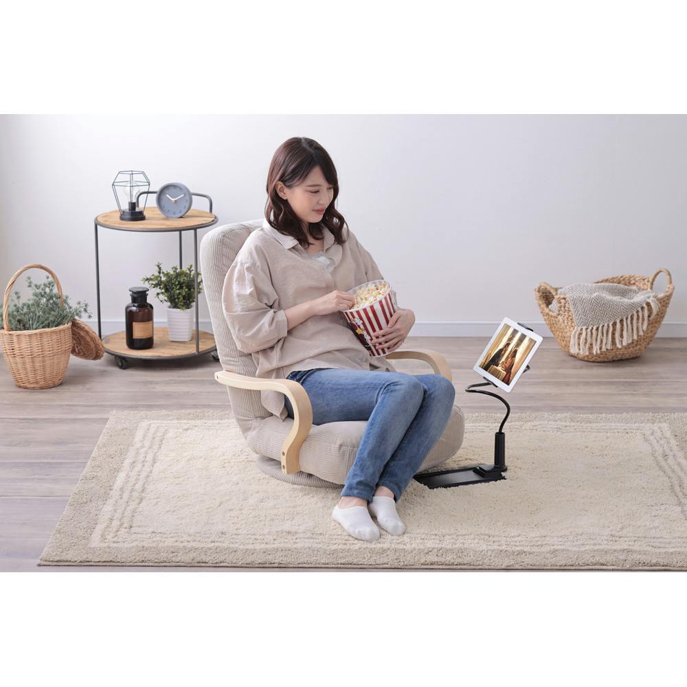 アイリスオーヤマ ウッドアームチェア 回転タイプ WAC-K ベージュ