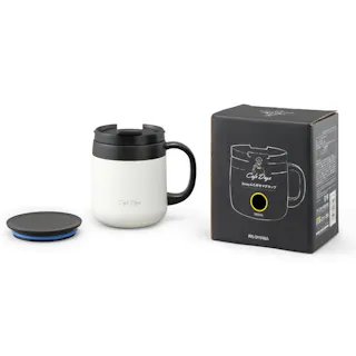 アイリスオーヤマ カフェデイズ 2wayふた付きマグカップ CD-2WT380 ホワイト タンブラー 飲み物 コーヒー マグボトル 4967576453752【別送品】