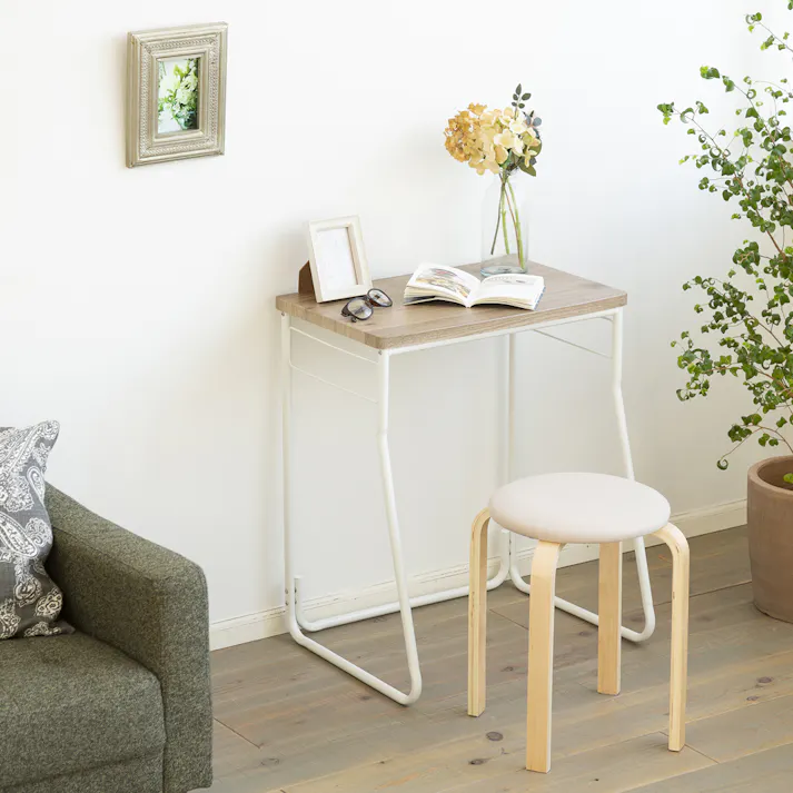 アイリスオーヤマ コンパクトデスク CDK-590 アッシュブラウン/ホワイト 収納 インテリア キッズ家具 4967576453875【別送品】