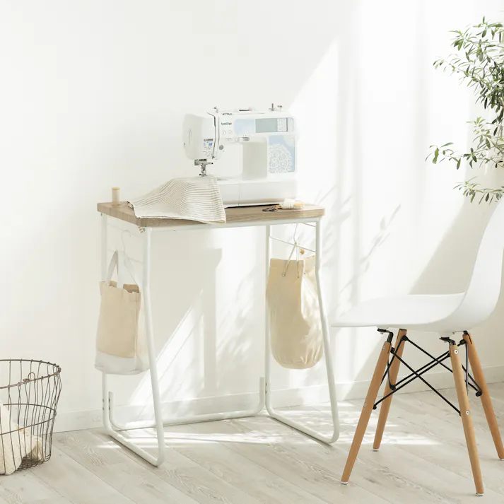 アイリスオーヤマ コンパクトデスク CDK-590 アッシュブラウン/ホワイト 収納 インテリア キッズ家具 4967576453875【別送品】