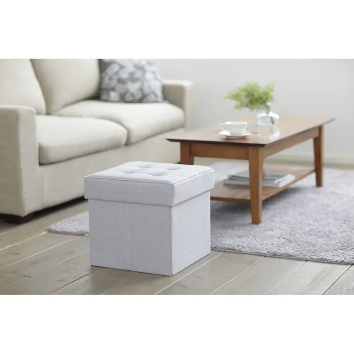 アイリスオーヤマ 折りたたみ収納スツール レギュラー SSTR-38 ライトグレー チェア 椅子 イス 座椅子・クッション 4967576453912【別送品】