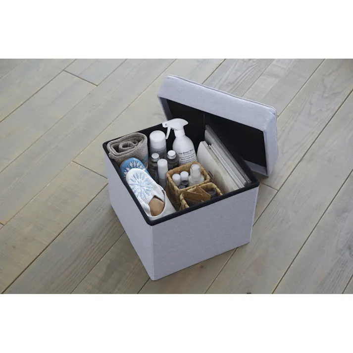 アイリスオーヤマ 折りたたみ収納スツール レギュラー SSTR-38 ライトグレー チェア 椅子 イス 座椅子・クッション 4967576453912【別送品】