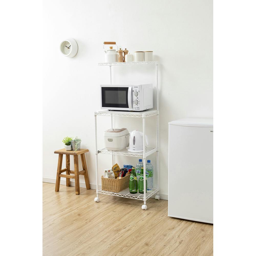 アイリスオーヤマ カラーメタルラック レンジ台 CMR-55134 ホワイト