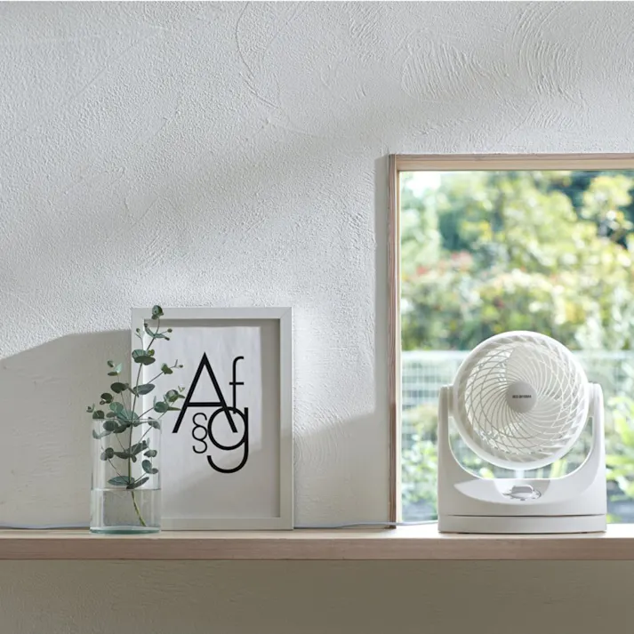 アイリスオーヤマ サーキュレーター 8畳 首振り マカロン型 PCF-MKM15-W ホワイト 循環 空気 サーキュレーター 4967576470261【別送品】