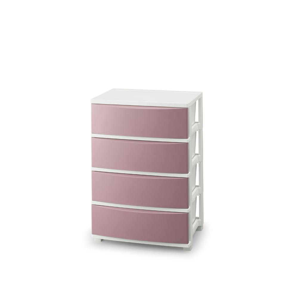 クローゼット・たんす アイリスオーヤマ ワイドチェスト CLN-544 ピンク/ホワイト リビング