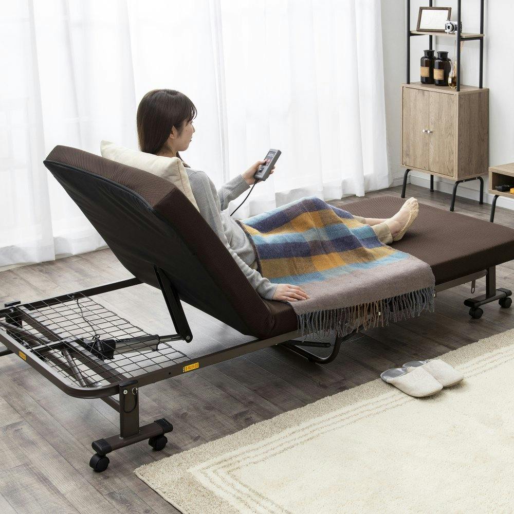 アイリスオーヤマ 折りたたみ電動リクライニングベッド OTB-FDN 寝室