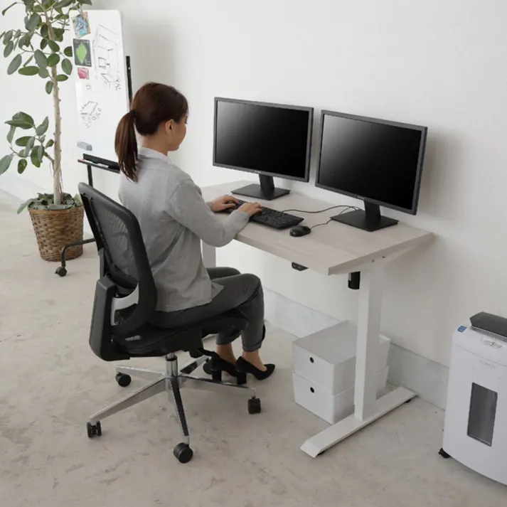 アイリスオーヤマ 電動昇降テーブル DST-1200 ホワイト リビング ワーク オフィス デスク 4967576473996【別送品】