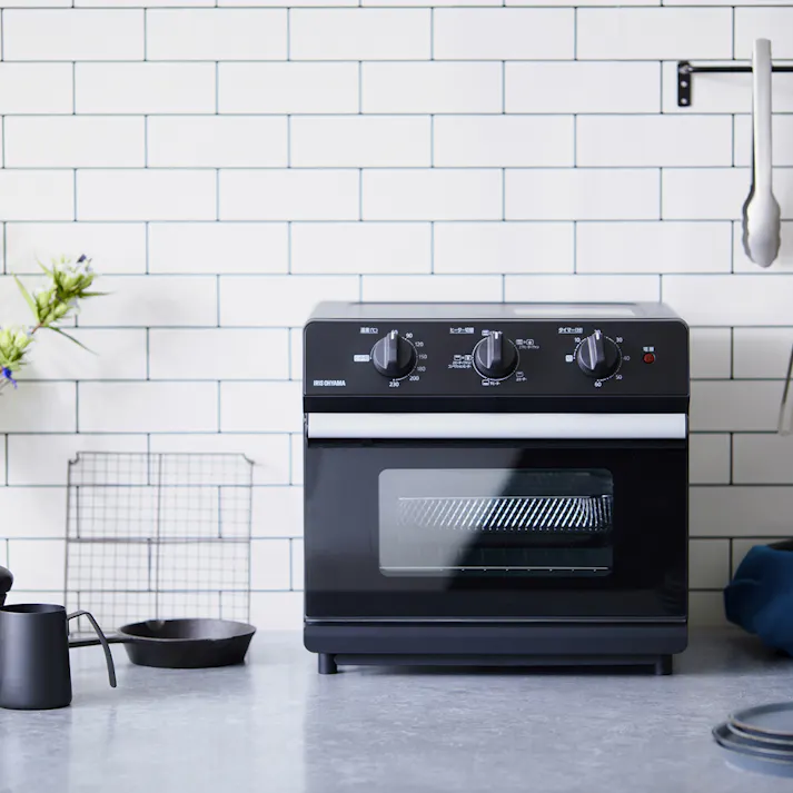 アイリスオーヤマ ノンフライ熱風オーブン FVX-D14A-B ブラック 調理家電 フライヤー 4967576484411【別送品】