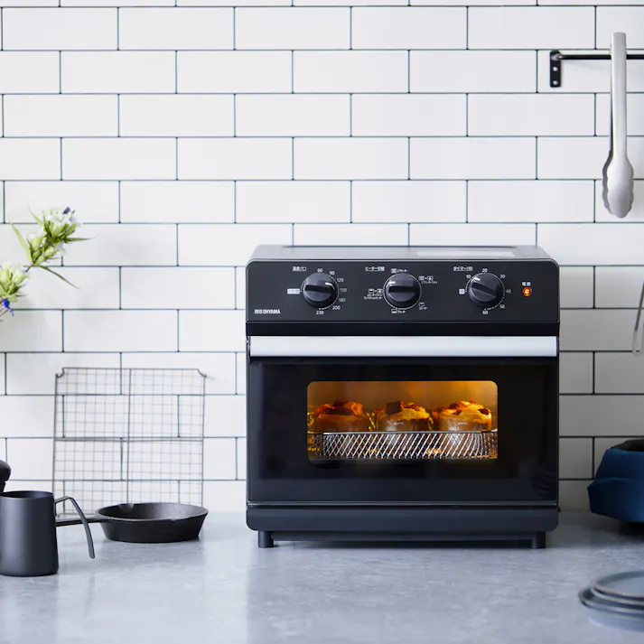 アイリスオーヤマ ノンフライ熱風オーブン FVX-D14A-B ブラック 調理家電 フライヤー 4967576484411【別送品】