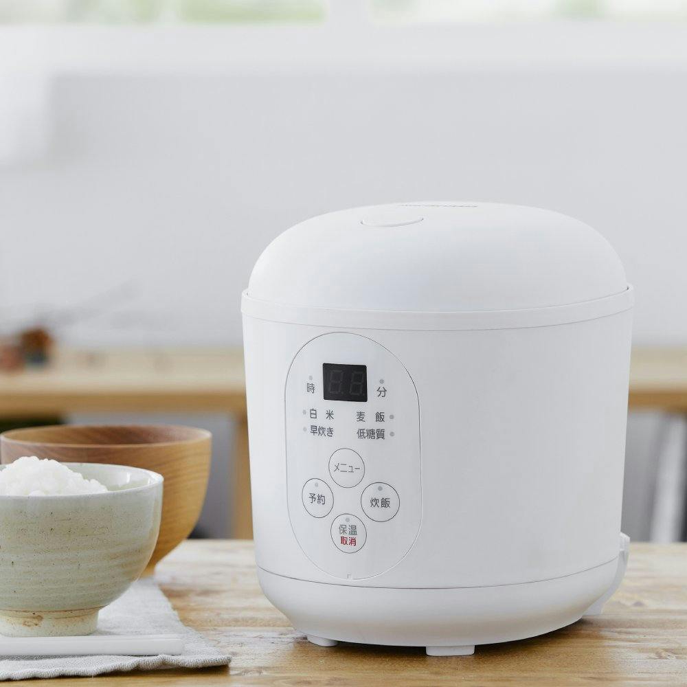 アイリスオーヤマ ジャー炊飯器 1.5合 RC-MF15-W ホワイト 調理