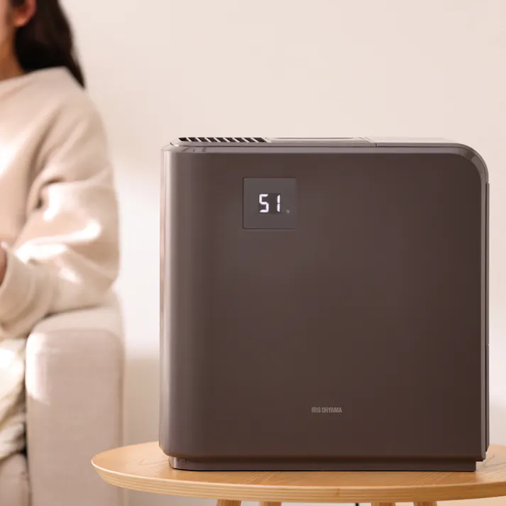アイリスオーヤマ 気化ハイブリッド加湿器500ml HVH-500R1-T ブラウン 喉 声 乾燥 加湿器 4967576496254【別送品】