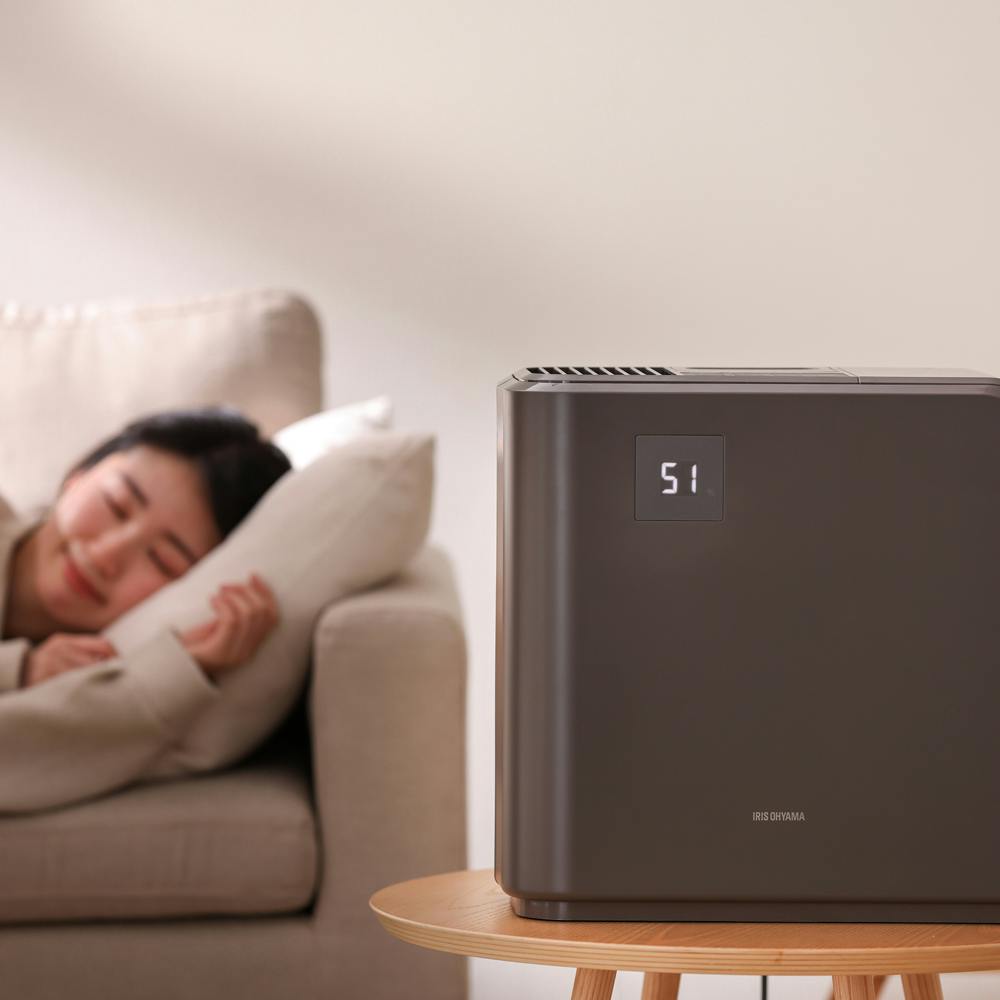 アイリスオーヤマ 気化ハイブリッド加湿器700ml HVH-700R1-T ブラウン