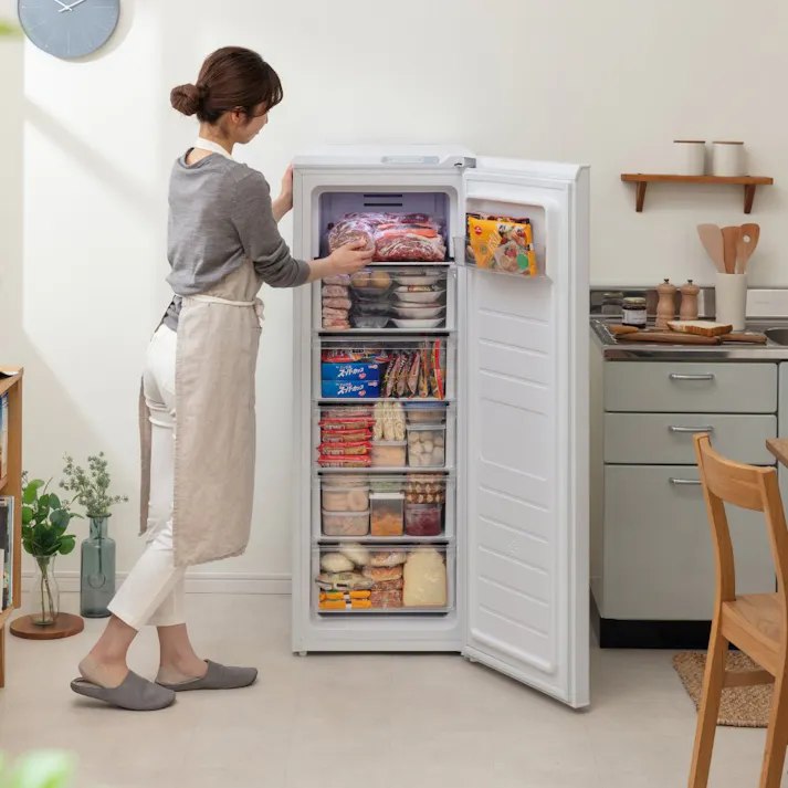 アイリスオーヤマ 冷凍庫 142L IUSN-14A-W ホワイト 冷凍食品 ストック 冷凍庫 4967576498593【別送品】