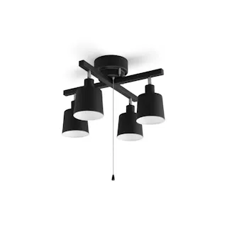 アイリスオーヤマ 4灯シーリングライト クロス形 CE4LA-20C-B ブラック リビング 寝室 4灯LEDシーリングライト 4967576502917【別送品】