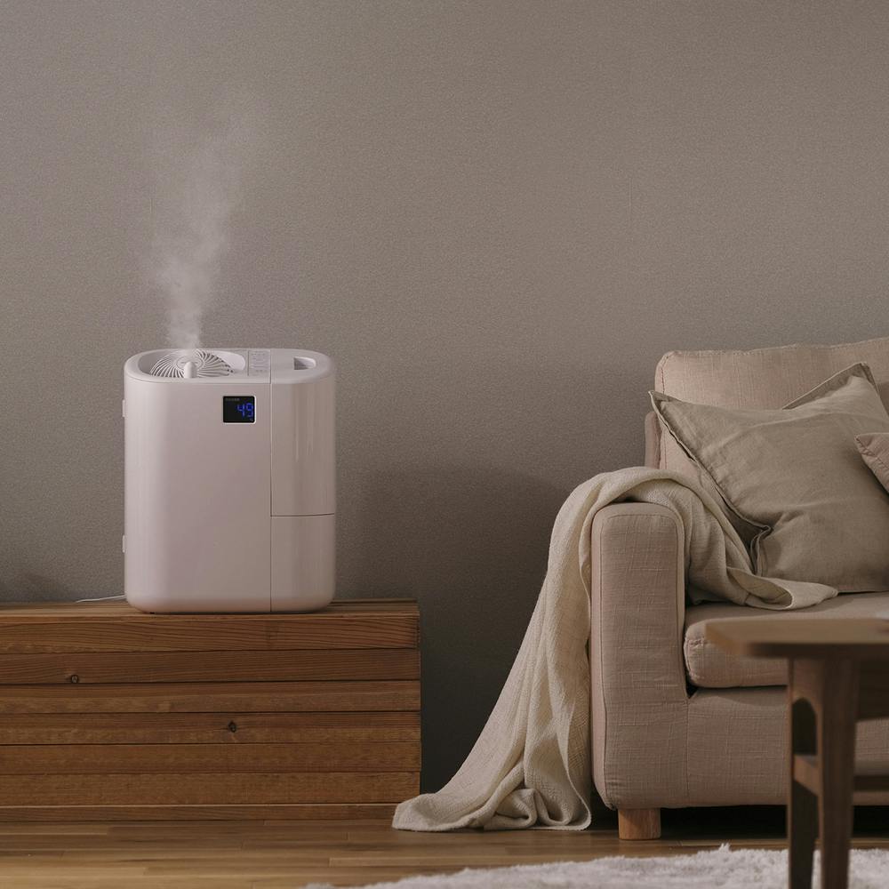 アイリスオーヤマ サーキュレーター加湿器 HCK-5520-W ホワイト 喉 声