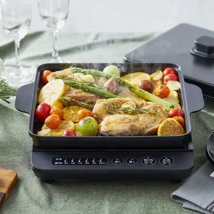 アイリスオーヤマ IH専用平面プレート IHKP-HP14-B ブラック 保温 調理 焼肉 IH調理器 4967576519656【別送品】