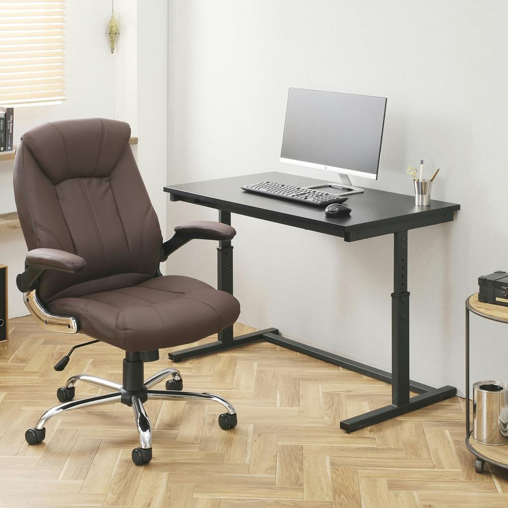 リビングチェア レザー 東谷 リビングチェア 座面高42cm クロスレザー生地 ファブリック生地