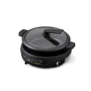 アイリスオーヤマ グリル鍋 3枚プレート IGU-B3-B ブラック 調理家電 ホットプレート 4967576525824【別送品】