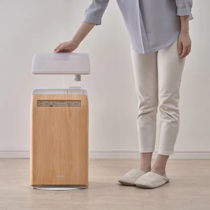 アイリスオーヤマ 加湿空気清浄機10畳 デザインモデル RHF-253-TM 薄木目 空気 清潔 声 喉 乾燥 空気清浄機 4967576526074【別送品】