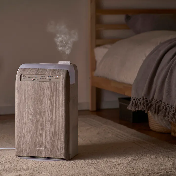 アイリスオーヤマ 加湿空気清浄機10畳 デザインモデル RHF-253-WM 白木目 空気 清潔 声 喉 乾燥 空気清浄機 4967576526081【別送品】