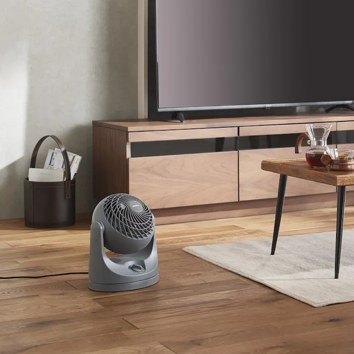 アイリスオーヤマ サーキュレーター 8畳 首振り マカロン型 PCF-MKM15-H グレー 循環 空気 サーキュレーター 4967576528429【別送品】