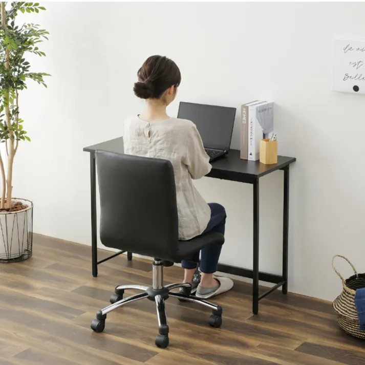 アイリスオーヤマ ベーシックデスク1000×400 BDK-1040 ブラック/ブラック リビング ワーク オフィス デスク 4967576532952【別送品】