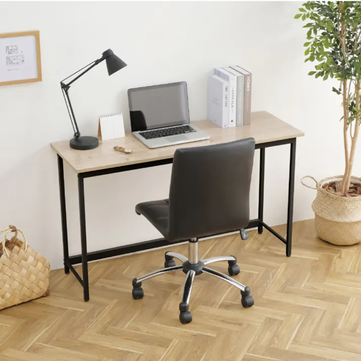 アイリスオーヤマ ベーシックデスク1200×400 BDK-1240 ライトナチュラル/ブラック リビング ワーク オフィス デスク 4967576532976【別送品】