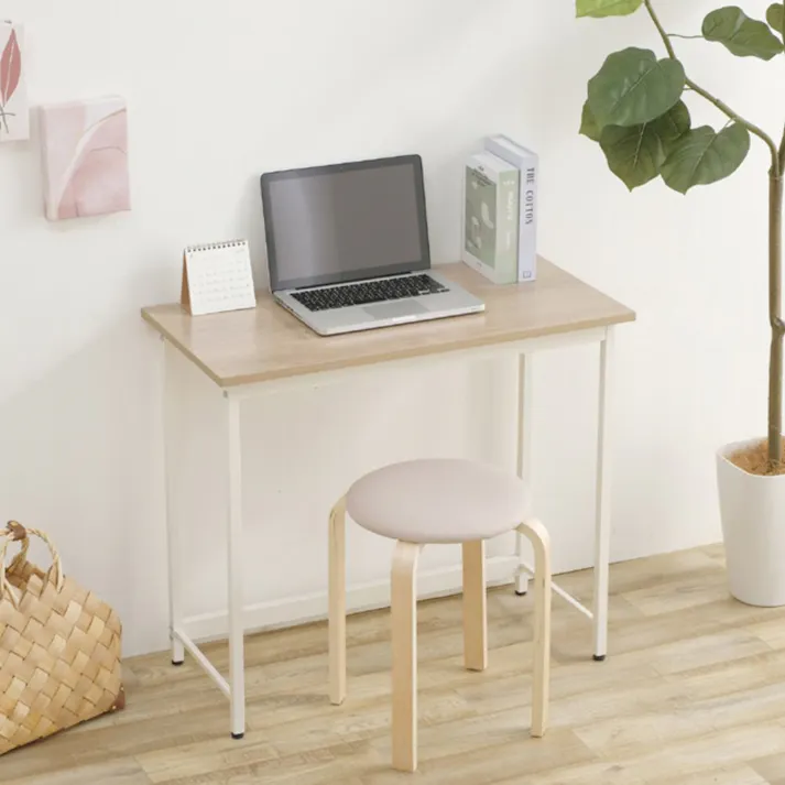 アイリスオーヤマ ベーシックデスク800×400 BDK-8040 ライトナチュラル/ホワイト リビング ワーク オフィス デスク 4967576533034【別送品】