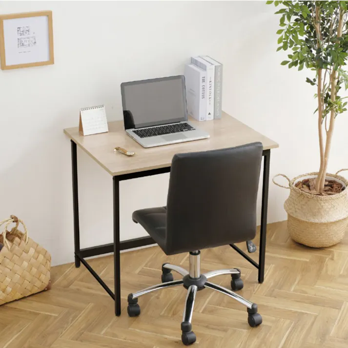 アイリスオーヤマ ベーシックデスク800×600 BDK-8060 ライトナチュラル/ブラック リビング ワーク オフィス デスク 4967576533072【別送品】