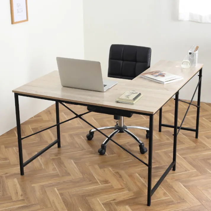 アイリスオーヤマ L型デスク LDK-1311 ライトナチュラル/ブラック リビング ワーク オフィス デスク 4967576534420【別送品】