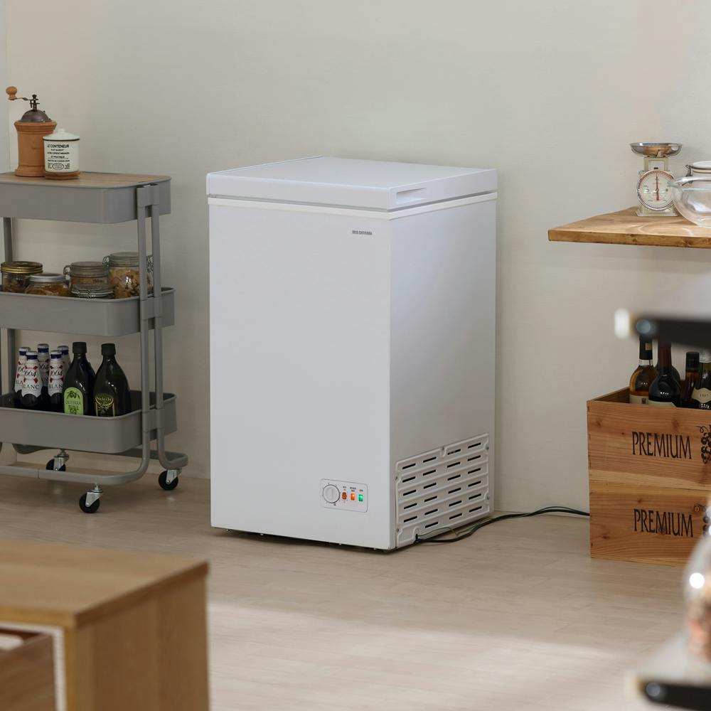 アイリスオーヤマ 冷凍庫 上開き 63L 直冷式 ICSD-6A-W 冷凍庫63L｜上開き｜冷凍庫｜大型家電｜電化製品｜商品情報