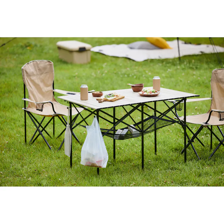 アイリスオーヤマ ウッドグレインテーブル WGT-1100 ナチュラル キャンプ バーベキュー レジャー用品 4967576544283【別送品】