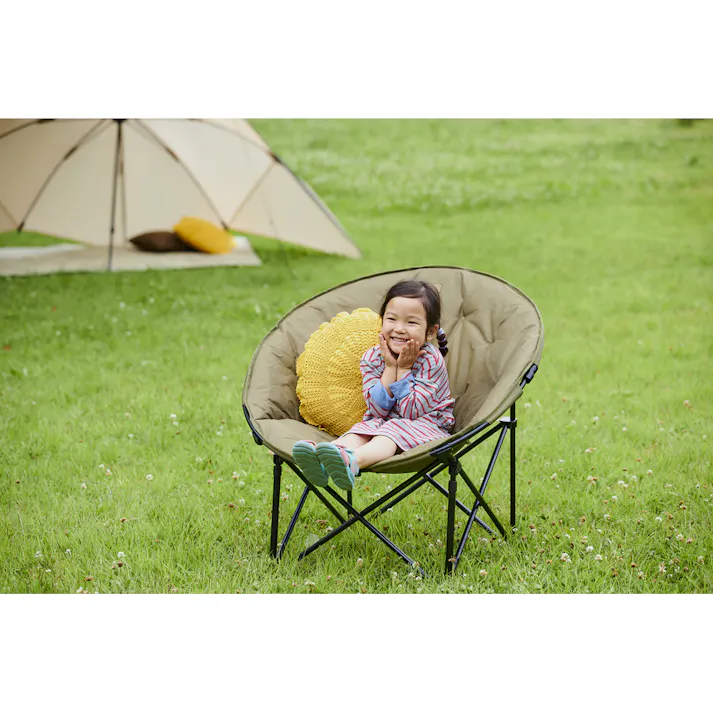 アイリスオーヤマ ムーンチェアコンパクト CC-MOC カーキ キャンプ 花見 レジャー用品 4967576544849【別送品】