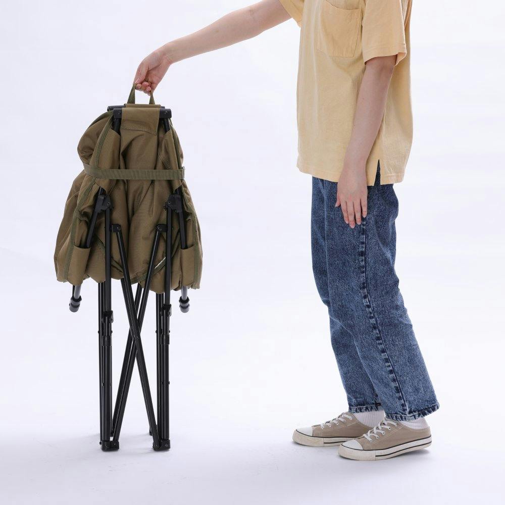 アイリスオーヤマ ムーンチェアコンパクト CC-MOC カーキ キャンプ