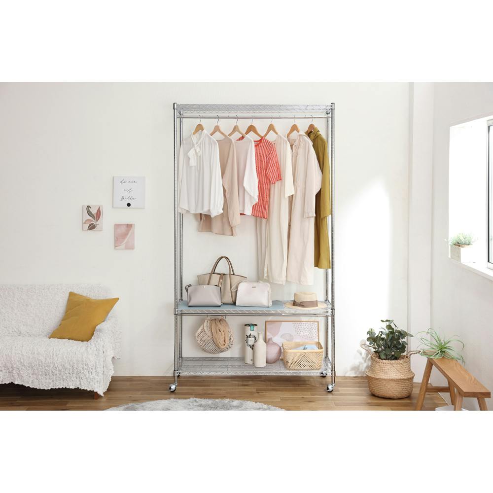 アイリスオーヤマ メタルシェルフワードローブ2段タイプ SEW2-1221BC