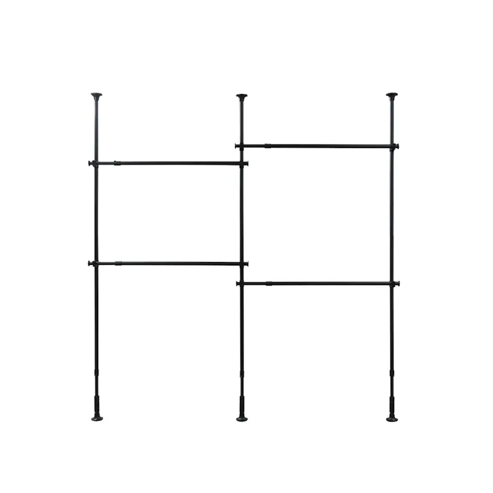 アイリスオーヤマ 突っ張りワードローブ TWR3-2630 ブラック 収納 整理整頓 ハンガーラック 4967576557931【別送品】