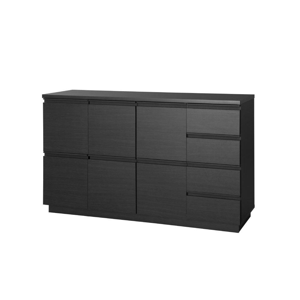 アイリスオーヤマ リビングキャビネット RCB-1190 ブラック キッチン