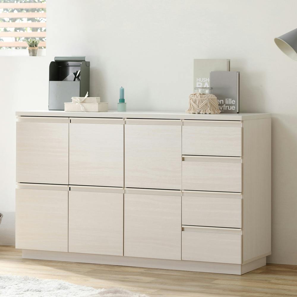 アイリスオーヤマ リビングキャビネット RCB-1190 オフホワイト