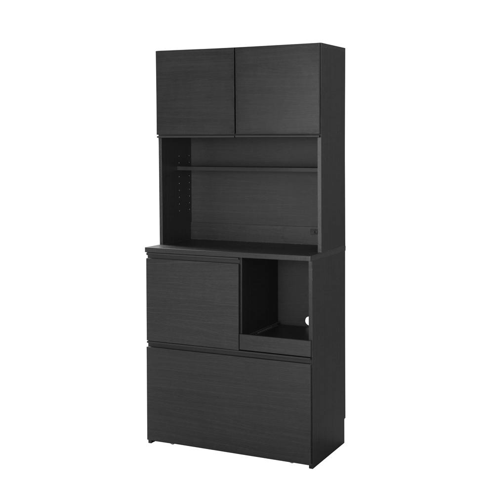 アイリスオーヤマ キッチンキャビネット KCB-790 ブラック