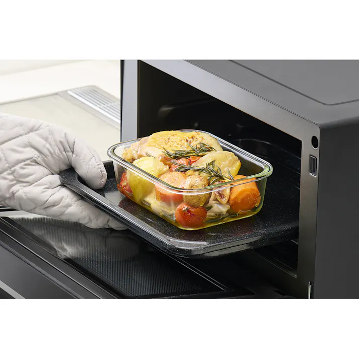 アイリスオーヤマ 耐熱ガラス容器 8点セット TGS-8S クリアブラック 保存 キッチン用品 4967576565059【別送品】