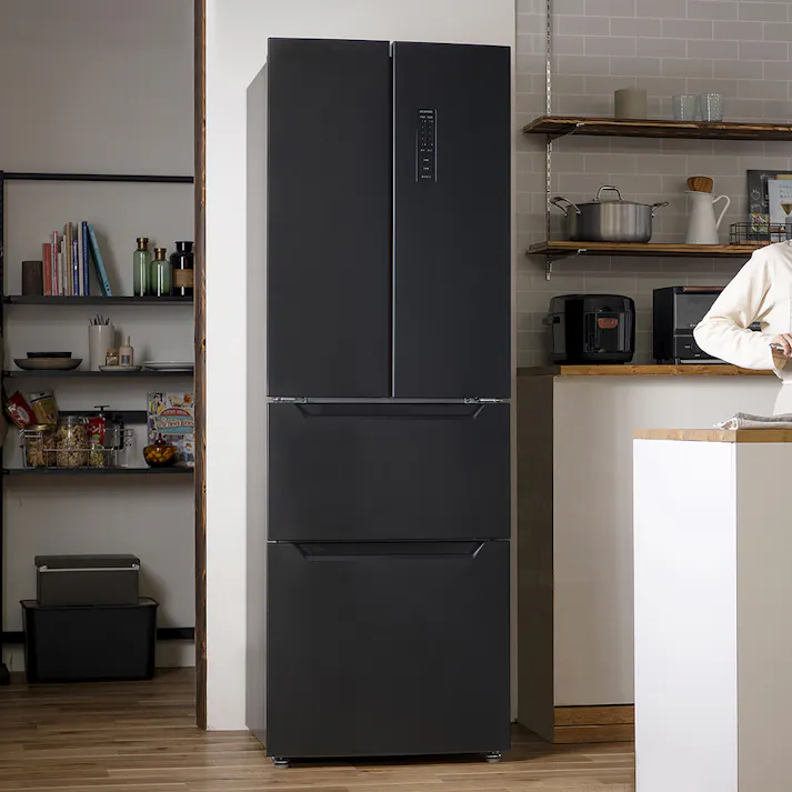アイリスオーヤマ 冷凍冷蔵庫 320L IRSN-32A-B ブラック 冷蔵庫 大容量 冷凍食品 保存 ストック 4967576565646【別送品】