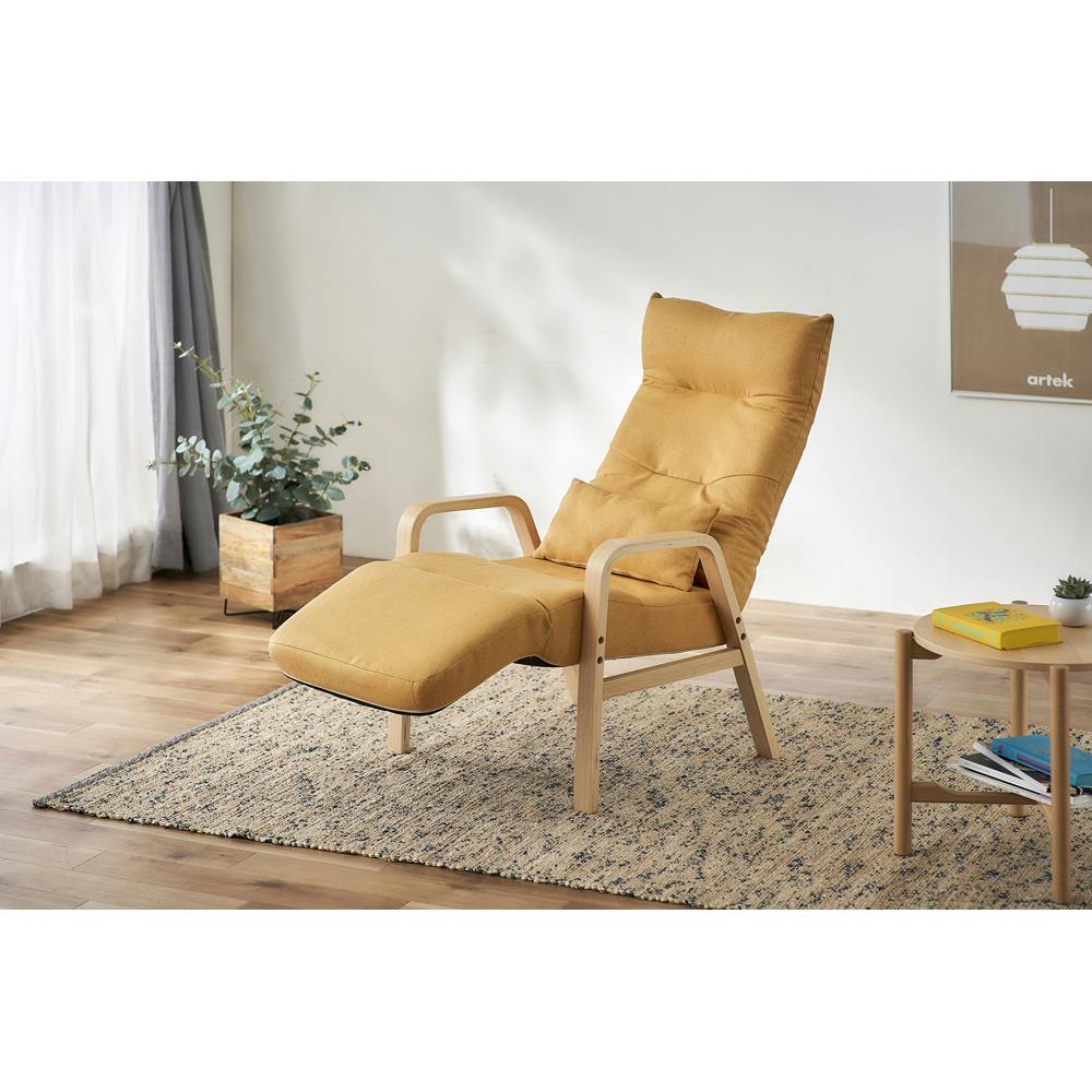 ほぼ未使用　リクライニングチェア　クッション付 FAC-RHB アイリスオーヤマ Amazon.co.jp: アイリスオーヤマ ウッドアーム リクライニング