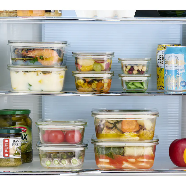 アイリスオーヤマ 耐熱ガラス容器 12点セット TGS-12S クリア/ベージュ 保存 キッチン用品 4967576572798【別送品】