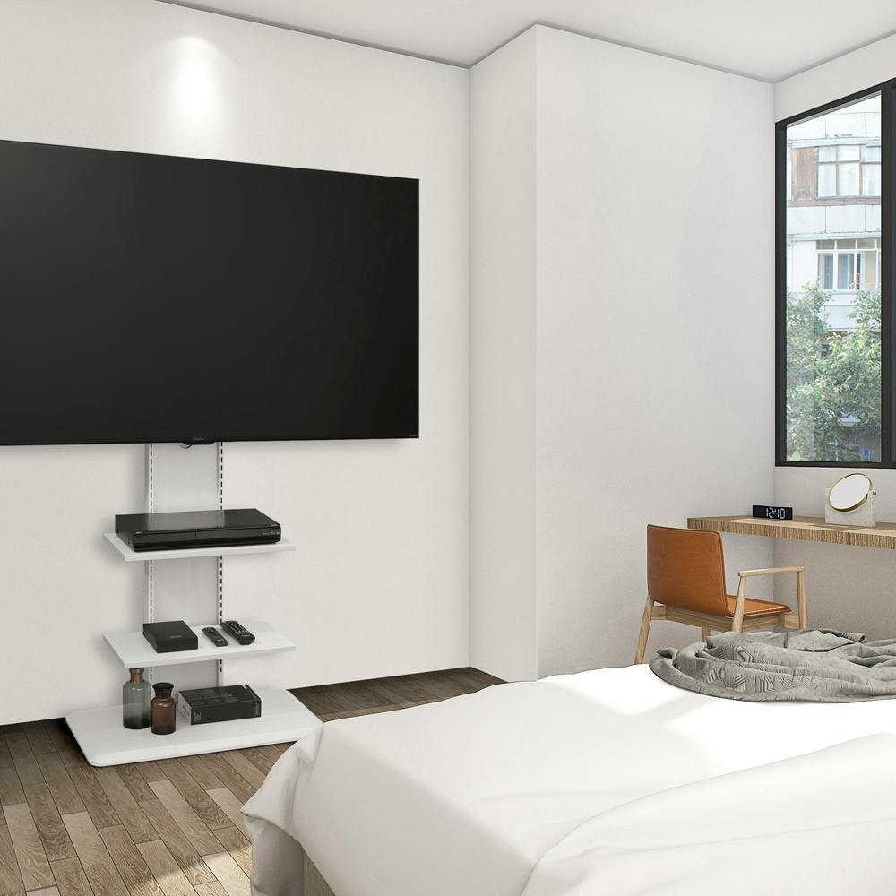 アイリスオーヤマ スタンドテレビ台 UTS-700R-OW オフホワイト 家具