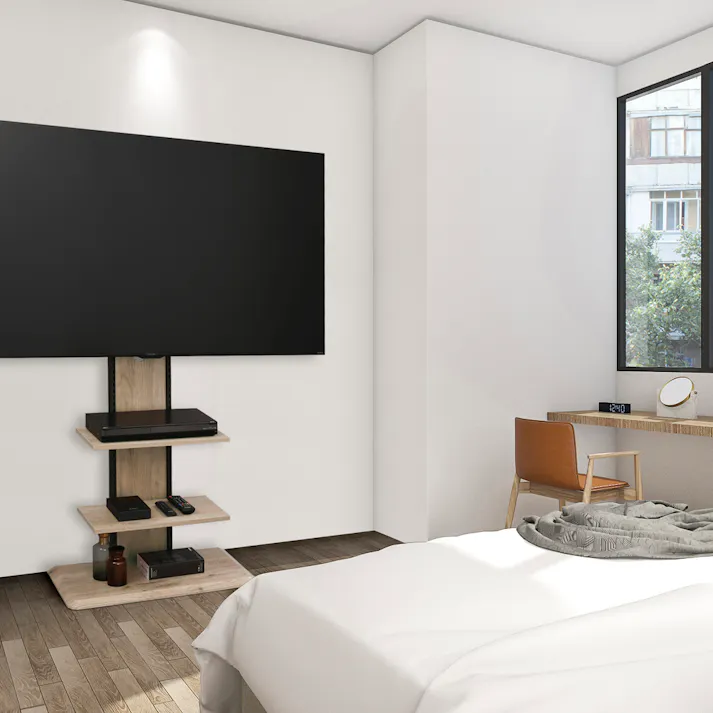 アイリスオーヤマ スタンドテレビ台 UTS-700R-LN ライトナチュラル 家具 インテリア TV台AVボード 4967576598750【別送品】